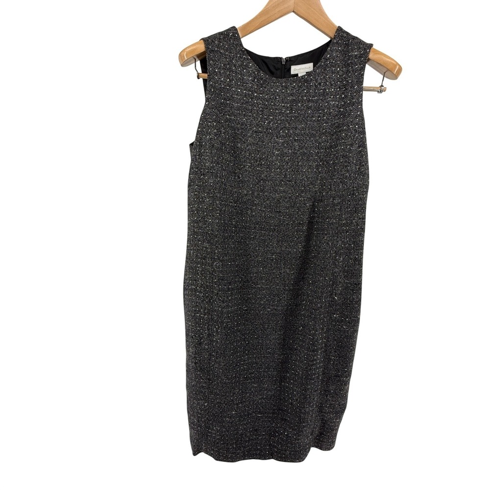 Charter Club sleeveless dress Black and white w/silver threads